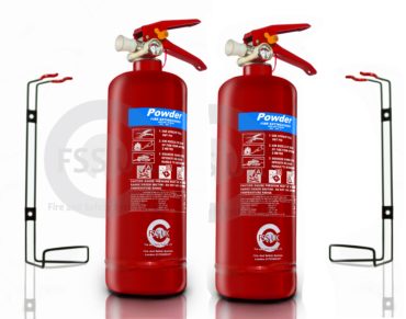 2 X 2kg Powder Fire Extinguisher EN3 small