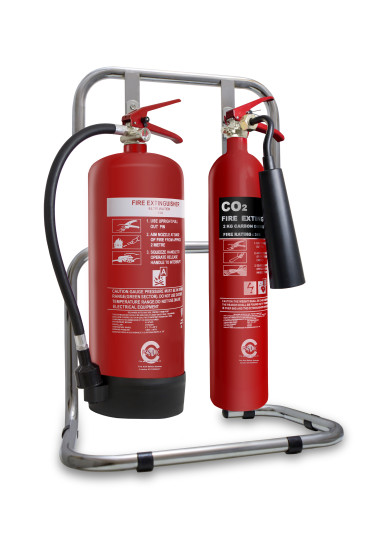 2kg CO2 Fire Extinguisher - 6L Water Fire Extinguisher - stand